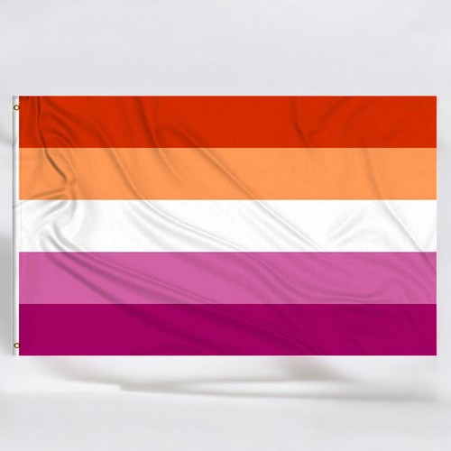 Lesbian flag sunset 5x3ft - flag,
