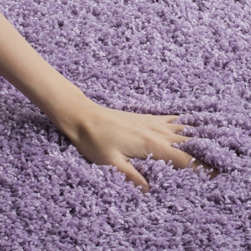 Large lilac shaggy - rug, soft