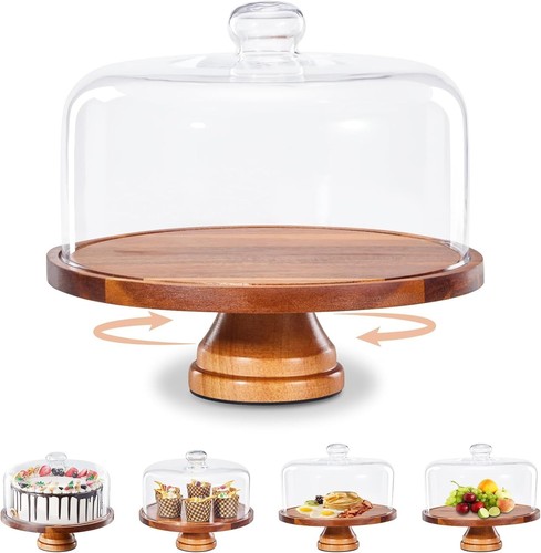Glass cake stand with lid - stand,