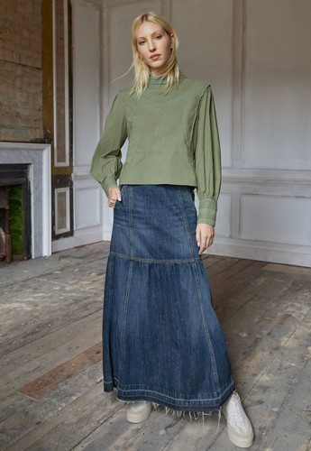 Wrap london denim skirt - london, size