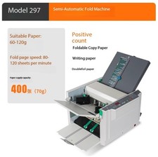 297 Automatic Folder A3 High-Speed Electric Creasing Machine and Stacker