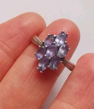 Sterling Silver Tanzanite Ring, Size M. R5M