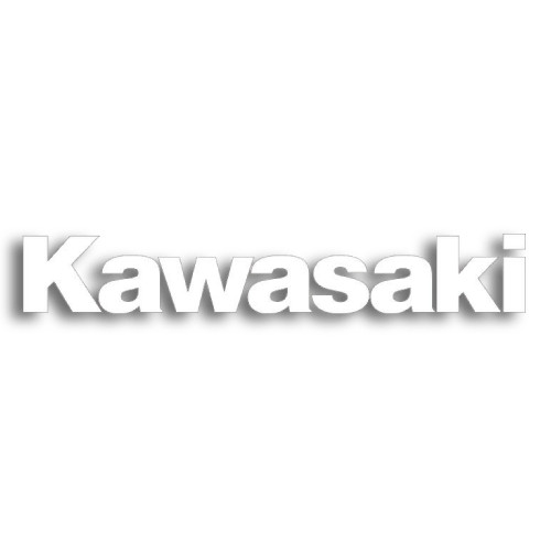 White kawasaki side logo - kawasaki,