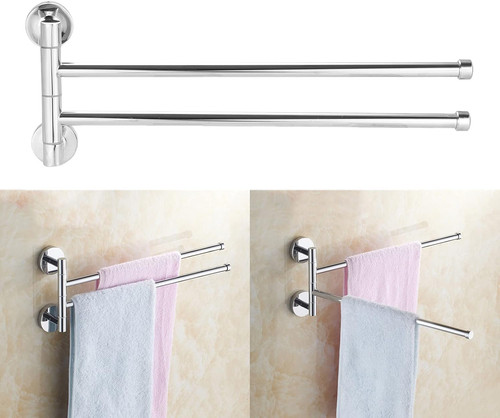 Arm swivel towel rail chrome - rail,