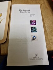 SWAROVSKI CONSUMER PRICE LIST 1994 SILVER CRYSTAL THE PRICE OF EXCELLENCE