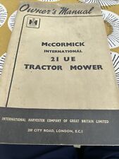 International Harvester,McCormick Owners-parts Manual Tractor Mower 21UE