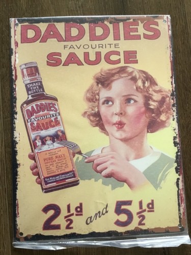 Daddies sauce metal wall - metal, sign