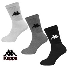 Kappa Socks 3 Pairs Mens Womens Crew Ankle Cotton Sports Sock Size UK 2-11