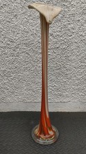 Jack In The Pulpti Murano Glass Tall Flower  77cm Tall Orange Handblown