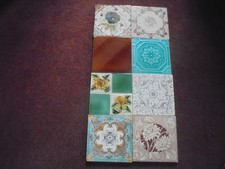 COLLECTION OF 8 ANTIQUE/VICTORIAN TILES