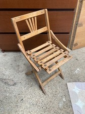 Vintage Retro Children's Folding Wooden Chair