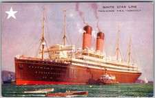 Antique Postcard 's Rms Adriatic Ocean Liner 1910s