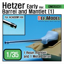 DEF.MODEL, DM35031 , Hetzer Early version Barrel and Mantlet Set (1) , 1:35