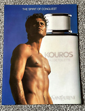 Rare 1998 Magazine Advert Picture Yves Saint Laurent YSL Kouros Ad 90's