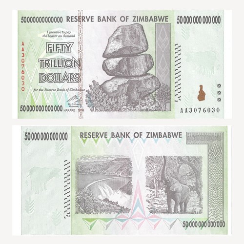 Zimbabwe trillion dollars - 50,
