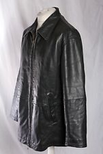 Timberland Weathergear Leather Coat Jacket Long Men's XL Heavyweight Vintage