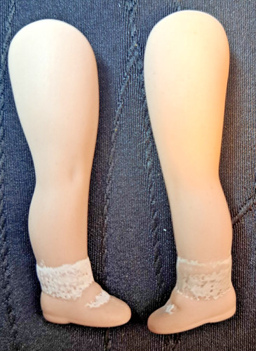 Vintage bisque doll legs set - doll,