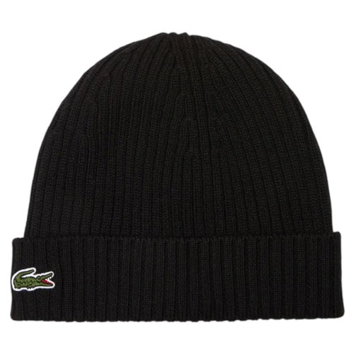 Lacoste ribbed wool beanie - lacoste,