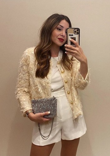 Zara sequin jacket embroidered - sequin,