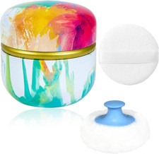 Body Powder Puff and Container