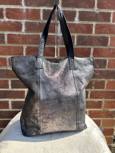 Real leather distressed black