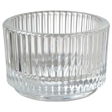 IKEA FINSMAK Tealight Holder Clear Glass 3.5cm Stackable Pack of 4