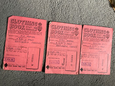 3 CLOTHING BOOK 1947-48 With Some Coupons ,1 Junior & 2 General.