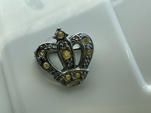Vtg crown brooch - vtg,