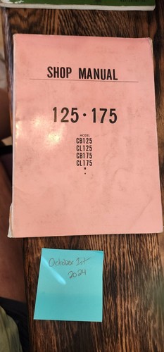 Shop manual honda cl125 - shop, cb/cl125