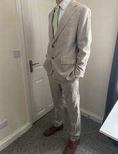 M&S Mens beige cream Italian