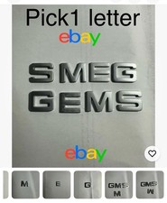 SMEG 3D Used 1 rare Matt Chrome  Letter for Kett KLF03SS-KLF04SSGenuine Spares 