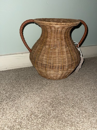 Beautiful woven wicker vase - woven,