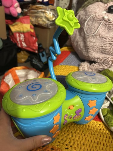 Childs bongo drums with - drums,