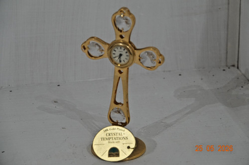 Miniature cross shaped - , clock