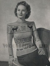 Vintage knitting pattern - knitting, 1940s