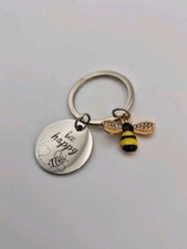 Bumble bee keyring stainless - bumble,