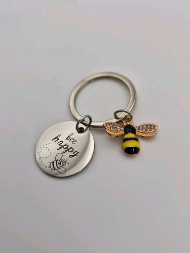 Bumble bee keyring stainless - bumble,