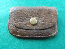 ANTIQUE VICTORIAN LEATHER double SOVEREIGN CASE 2,1/2 x 1,1/2 Inch Circa1870