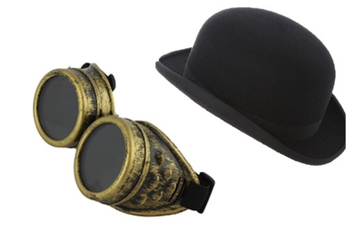 Steampunk bowler hat - bowler, with