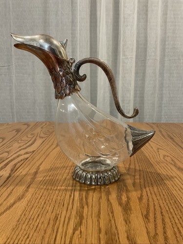Vintage silver plated - silver, glass