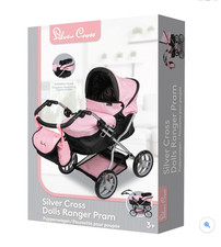 Silver Cross Dolls Ranger Pram Girls Play Toy Buggy Pushchair For Kids Outdoor