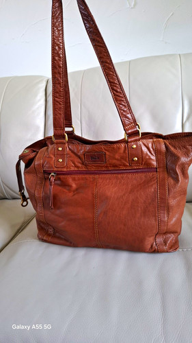 Bolla brown soft leather tote - soft,