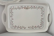 Eternal Beau Melamine Serving Tea Tray With Handles Used VGC 49cm X 31cm X 2cm