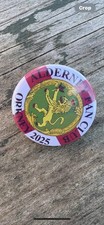 ALDERNEY pin badge ISLAND
