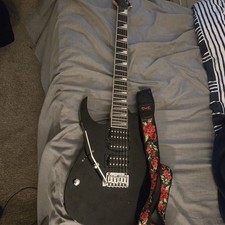 Ibanez GRG170DXL-BKN Left Handed Electric Guitar Black with Case And Amp