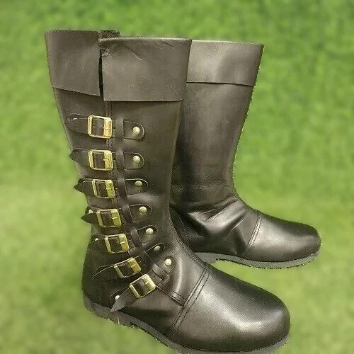 Medieval leather boots viking - medieval,