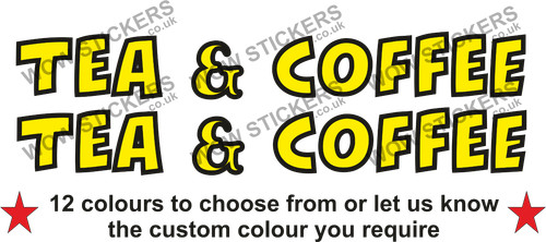 Tea coffee stickers - &,