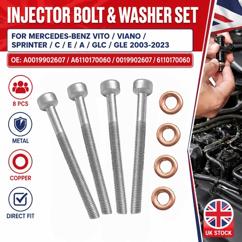 Injector bolts copper - 4x,