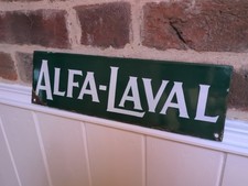 Vintage Alfa Laval Enamel Sign