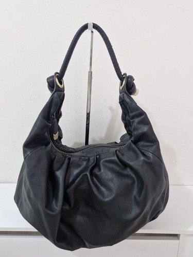 Dkny black leather - slouch, hobo